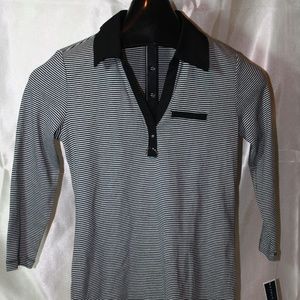 Karen Scott NWT Black & White Stripe Pullover